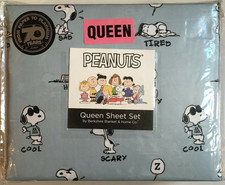Peanuts Snoopy The Many Moods of Snoopy and Joe Cool Queen Sheet Set Berkshire