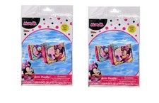 2 Pack Minnie Mouse Arm Floats Kids Swim Armbands Inflatable Set