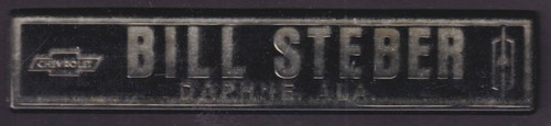 Bill Steber Chevrolet-Oldsmobile Daphne AL emblema adesivo concessionario auto