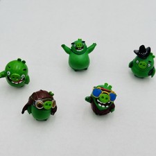 Angry Birds Movie Mini Figures Lot Of 5  Cowboy Pig, Tricky Pig, King Pig Rovio