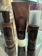 Bath & Body Works Coco Shea Rich Espresso 3 Piece Set Body Wash Lotion Perfume