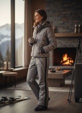 Bogner Fire And Ice set sci donna pantaloni da neve cappotto taglia 12 piumino grigio donna