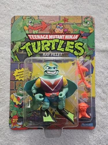 Vintage Ninja Turtles TMNT RAY FILLET 1990 COLOR CHANGING On Card sealed WOW