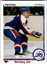 1990-91 Upper Deck #92 PAUL FENTON Winnipeg Jets NHL Hockey