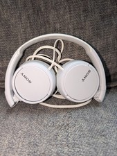 Sony MDR-ZX110 On the Ear Headphones - White Tested  Working Free Shipping 