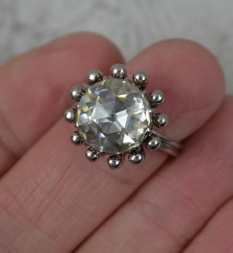 Unglaublicher Statement-Ring 4,75 kt Rosenschliff Diamant Platin - Bild 15 von 18