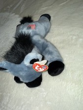 Ty Beanie Buddies Lefty Donkey 13" Plush 2000 Retired with Heart Ear Tag