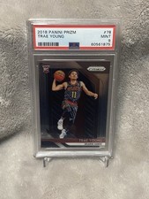 2018-19 Prizm Trae Young Rookie Card RC #78 PSA 9 MINT Hawks. rookie card picture