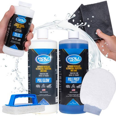 #ad Poli Glow Deluxe Kit Fiberglass RV Boat Cleaner Complete Fiberglass Restor... $185.80