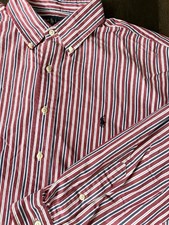 Vtg 90's Polo Ralph Lauren Yarmouth Button Down Long Sleeve XL Shirt 17.5 NICE