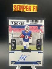 #117 Keon Coleman 2024 Panini Contenders Rookie Auto Free Ship