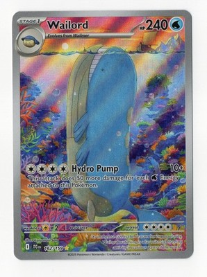 Wailord Holo Illustration Rare SV09: Journey Together 162/159 NM