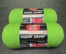 REF HEART SUPER SAVER SPRING GREEN 7 oz, 4 Ply Acrylic, 2 Pack