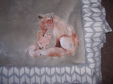 Lambs  Ivy animal baby blanket shows wear