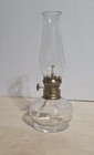 Vintage Clear Glass Hurricane Oil Lamp Small 8'' Made in Italy — photo 2