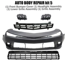 Front Bumper Cover Paintable & Grille Assembly For 2014-2015 Chevrolet Camaro