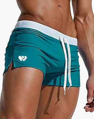 #ad Mens Sexy Swim Trunks With Pocket Fast Dry Resorts Wear Soft Beach Wear Swimming $15.85
