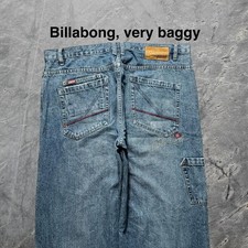 Baggy Billabong Carpenter Wide Leg Jnco Styl Skater Surf Y2k Vintage Jeans 38x32