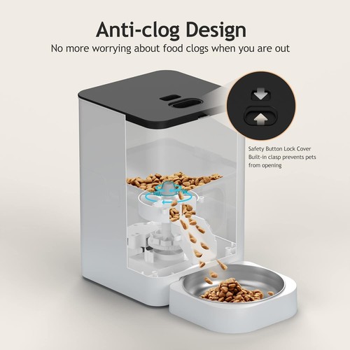 Indoor Automatic Feeder for Cats & Dogs - 4 Meal Programmable Timer with Voice - Picture 5 of 9