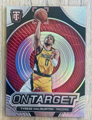 SHARP!! 2024-25 Panini Totally Certified Tyrese Haliburton On Target #7 Pacers