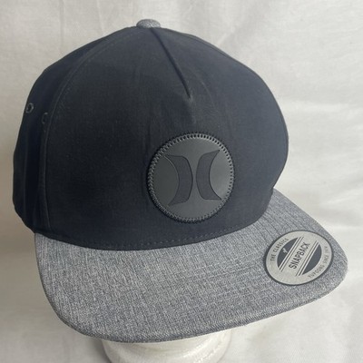 Hurley Sun Cap Yupoong The Classics Adjustable SnapBack Hat Black Soft Ska Weave