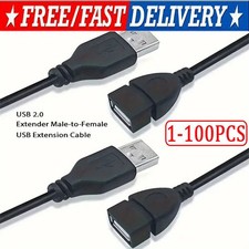 High-Speed USB-USB Extension Cable USB 2.0 Adapter Extender Cord Male/Female LOT