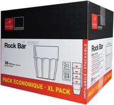 Bormioli Rocco Rock Bar Bicchieri 20 cl – Set 36 Pezzi in Vetro Temperato Impila