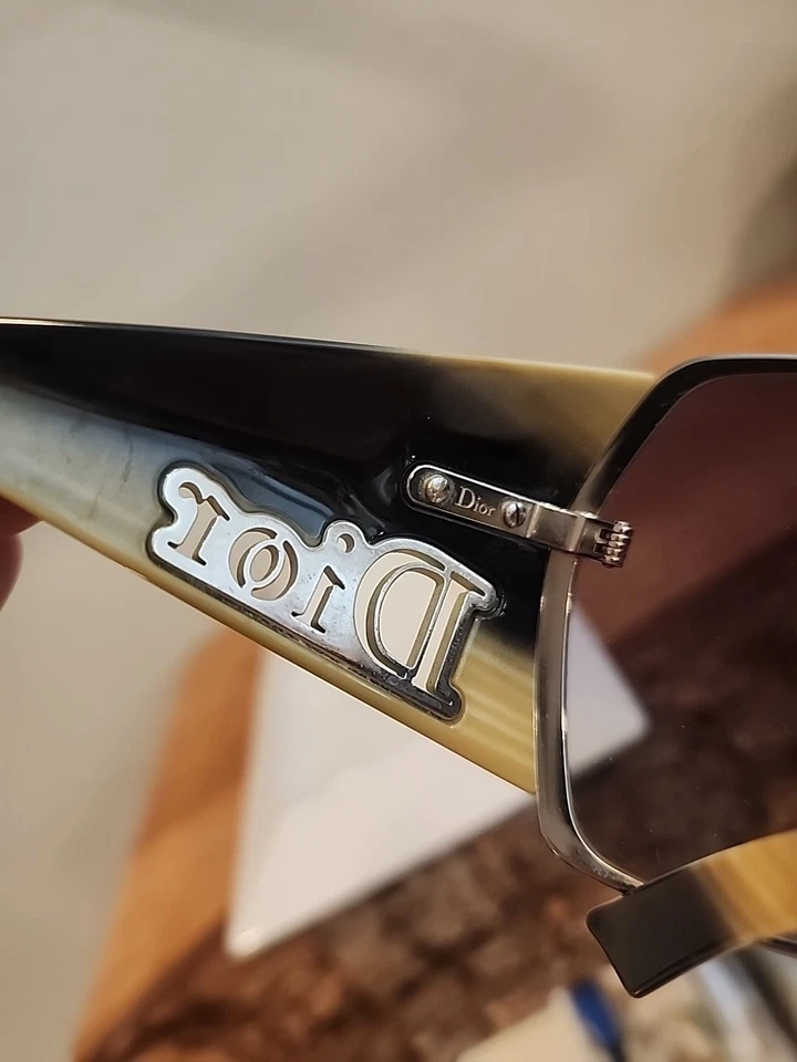 正品 Christian Dior 太阳镜 Gaucho 1 防护面具银色 John Galliano — 第 4/4 张图片