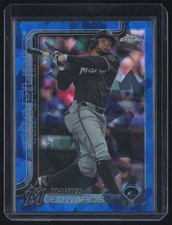2025 Topps Chrome Sapphire Xavier Edwards Miami Marlins #115