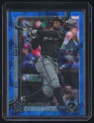 2025 Topps Chrome Sapphire Xavier Edwards Miami Marlins #115