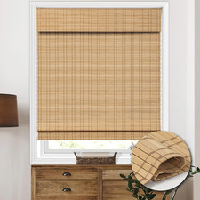 Hidodo Cordless Bamboo Roman Shades Light Filtering Bamboo Shades Blinds Window