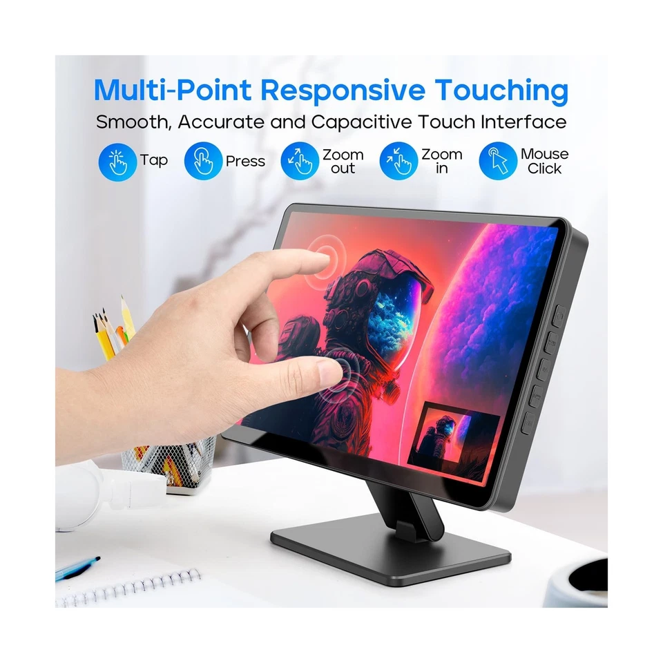 Touch Screen Monitor with Case,ROADOM 10.1’’ Raspberry Pi Screen, IP - Image 4 of 4
