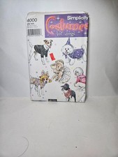 Simplicity Costumes 4000 Dog Costumes One Size Uncut 2006