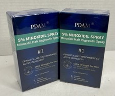 Men Hair Growth Spray 5 Topical Solution Hair Regrowth 2 Month Supply 2oz Each