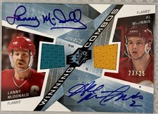 Lanny McDonald / Al MacInnis - 2008-09 UD SPX Hockey Winning Combos Auto - 23/25
