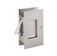 Emtek 2107us15 Modern Rectangular Passage Pocket Door Lock - Satin Nickel