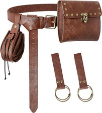 Renaissance Belt Pouch Waist Bag - Medieval Pirate Coin Purse Skirt Hike Hallowe