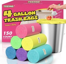 Small Trash Bags 4-6 Gallon,Extra Thick  Strong 4 Gallon Garbage Bags 5 Gallon