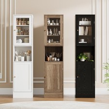 67" Tall Kitchen Pantry Cabinet Food Storage Cupboard w/2 Doors  Shelves Home