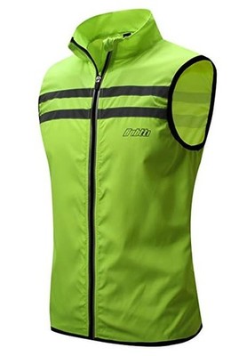 Men's Hi-Viz Safety Running Cycling Vest - Windproof and Reflective (Medium -...