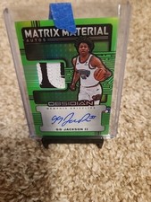 2024-25 Panini Obsidian Matrix Material Auto GG Jackson II 14/25 Grizzlies