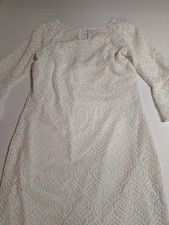 Lilly Pulitzer White Lace Long Sleeve Dress Size S Eyelet Crochet Shift Midi