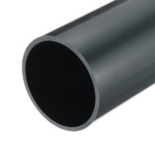 PVC Rigid Round Pipe 81.2mm ID 89mm OD 35cm/14" Length Dark Grey High Impact