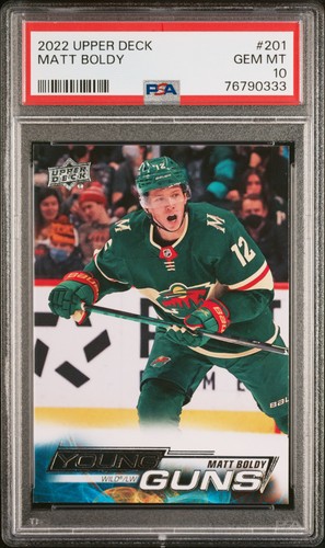 Matt Boldy 2022-23 Upper Deck Young Guns #201 PSA 10