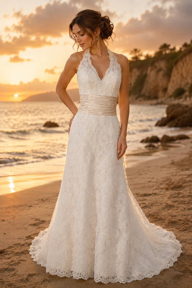 champagne halter wedding dress Beading Neck Dresses for sale modern celebrations and elegant Maya Navy Twist Front Color:As the picture elegant fashion Mermaid wedding