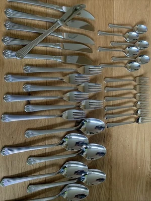 WMF 4700 San Remo Cromargan Edelstahl Besteck 6 Personen 30 Teile selten - Bild 1 von 4