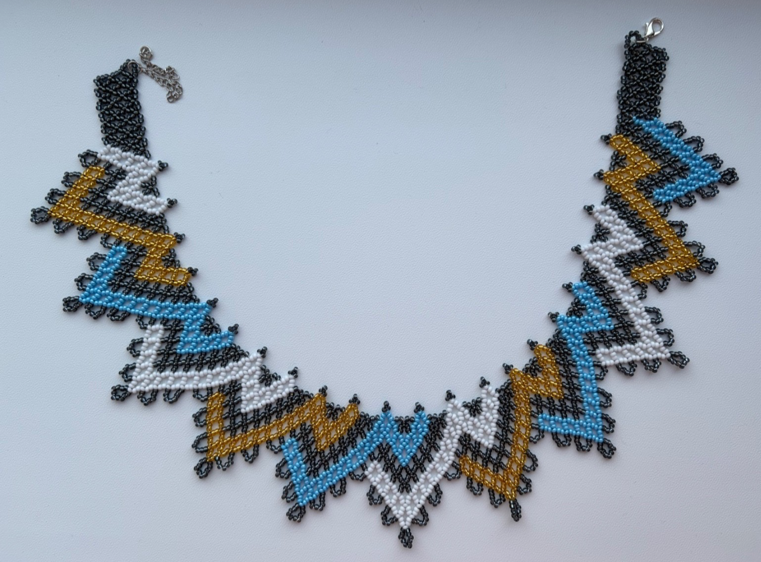 Handmade Ukrainian Beaded Necklace Sylianka – Traditional Ethnic Jewelry, Folk N