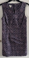Talbots Women’s Casual Stretch All Over Geometric Print Sheath Dress Size 8P