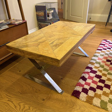 coffe table steel and wood