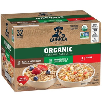 Heart Healthy Organic Oatmeal, 32 Individual Packs;